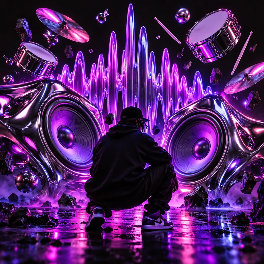 Illustrative Aisongs example artwork for reviewing a music idea