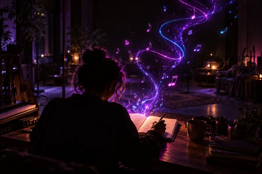 Illustration representing the early song-idea stage