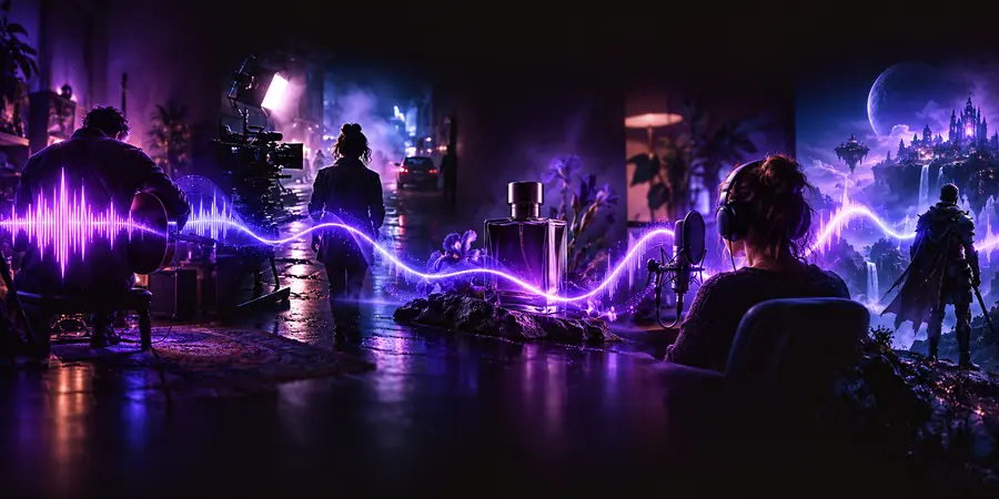 Artwork representing an AI-assisted music workflow