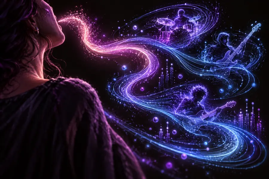 Illustration representing a vocal-led song idea