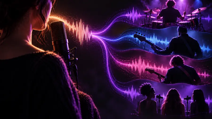 Illustration representing a developed music concept